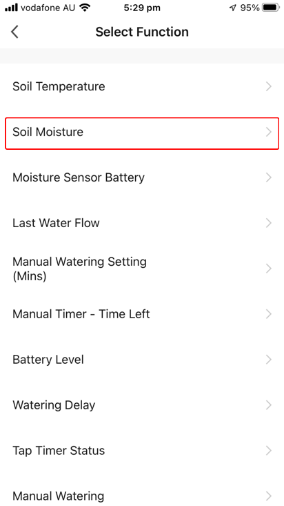 Select Function screen